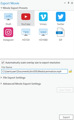 ArcGIS - Export movie