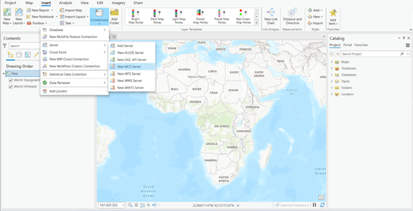 ArcGIS - Add WCS server