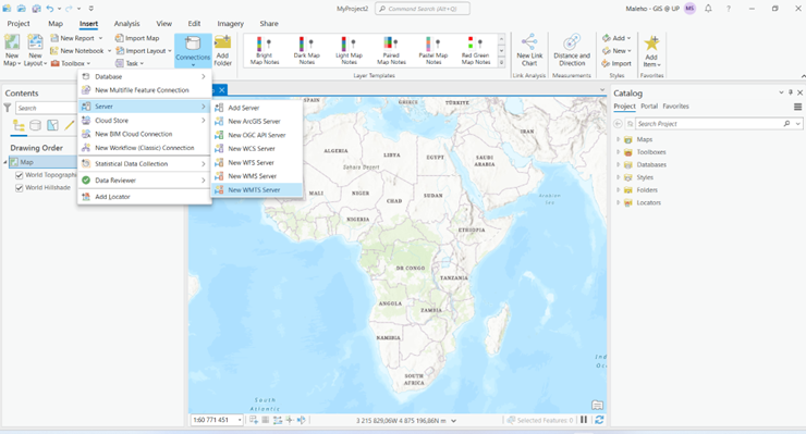 ArcGIS - Add WMTS server