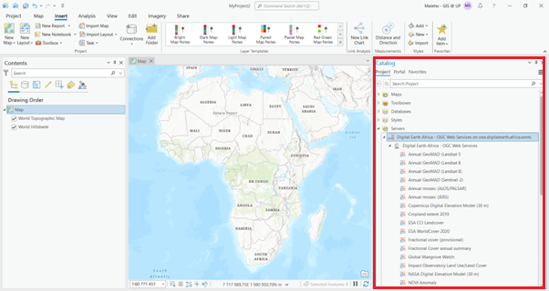 ArcGIS - WCS to catalog