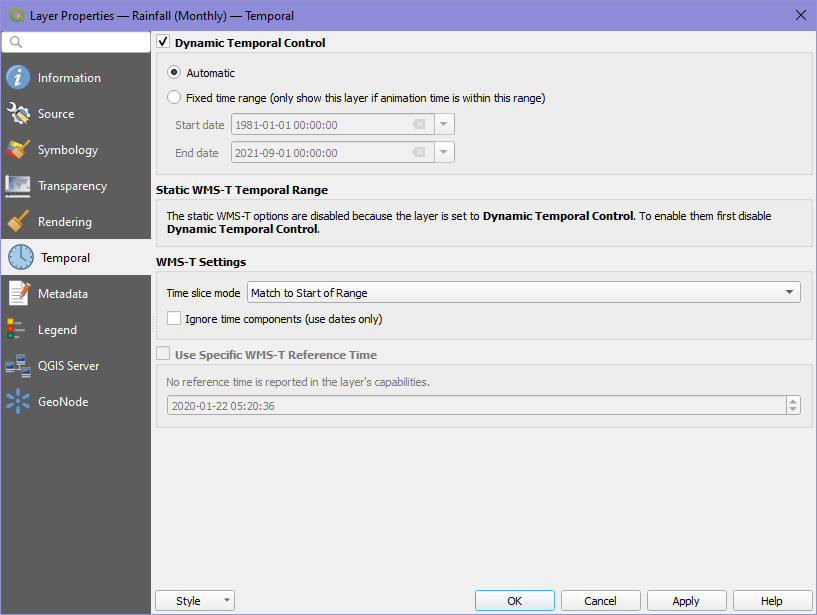 QGIS - Dynamic Temporal Control - Automatic