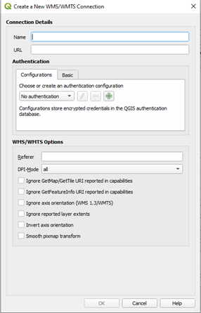 QGIS - Create New Connection