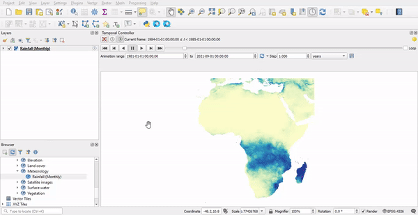 QGIS - Forward Animation to Next Frame