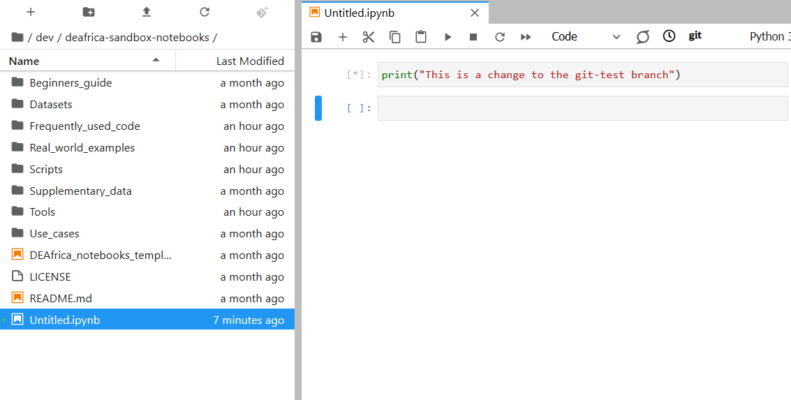 Type something in the file.